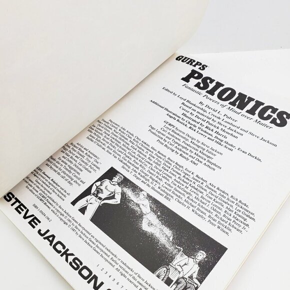 GURPS Psionics David Pulver RPG Book Steve Jackson Games Vintage 1991 - Picture 3 of 8